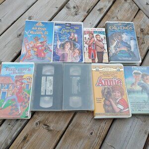 Lot of Vintage VHS Tapes Flipper Annie Lot of 9